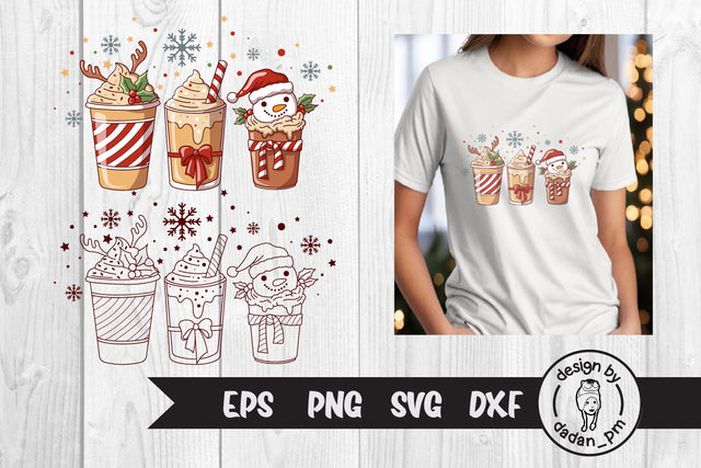 Christmas Coffee latte, Coffee Lover, Winter Christmas SVG dadan_pm 