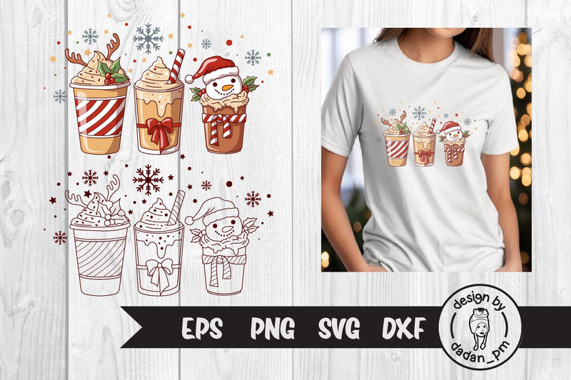 Christmas Coffee latte, Coffee Lover, Winter Christmas SVG dadan_pm 