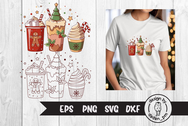 Christmas Coffee latte, Coffee Lover, Winter Christmas SVG dadan_pm 