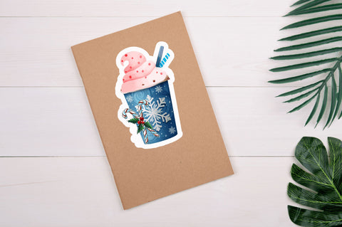 Christmas coffee Stickers Design Sublimation Regulrcrative 