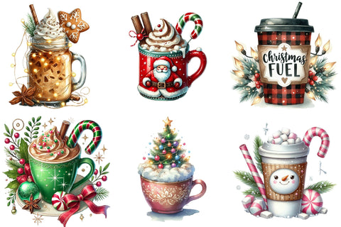Christmas Coffee Sublimation Clipart Sublimation designartist 