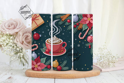 Christmas Coffee Tumbler Wrap Sublimation sassyprint 