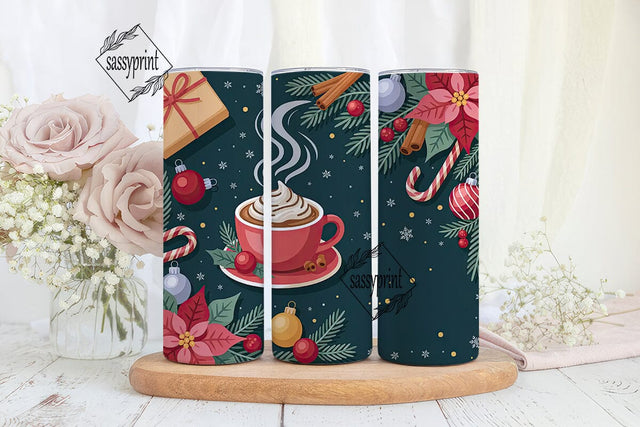 Christmas Coffee Tumbler Wrap Sublimation sassyprint 