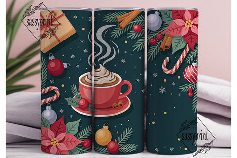 Christmas Coffee Tumbler Wrap Sublimation sassyprint 