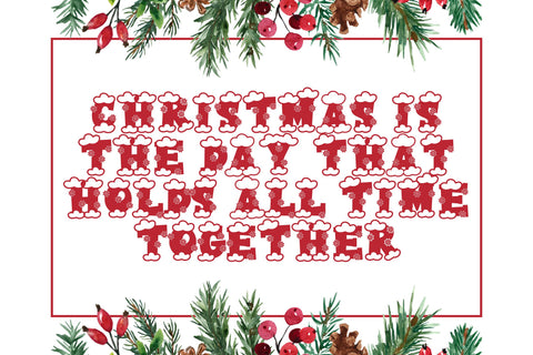 Christmas College Font Dm Letter Studio 