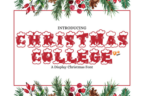 Christmas College Font Dm Letter Studio 