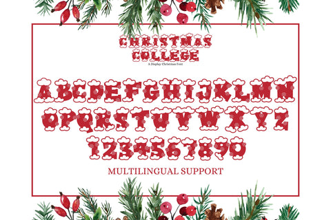 Christmas College Font Dm Letter Studio 