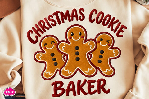 Christmas Cookie Baker PNG Sublimation DesignPlante 503 
