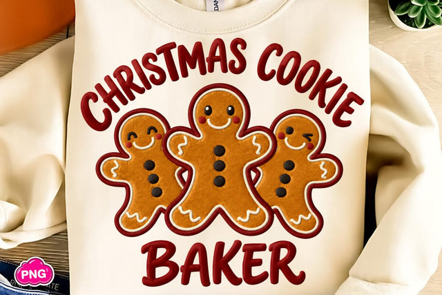Christmas Cookie Baker PNG Sublimation DesignPlante 503 