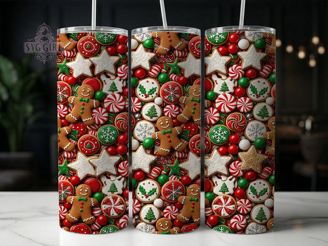 Christmas Cookie Candy 20oz Tumbler, Christmas Cookie, Cookie Candy, Christmas Candy, Cookie Tumbler, Candy Tumbler, Christmas Cookie PNG, 20oz Tumbler Wrap Sublimation SvggirlplusArt 