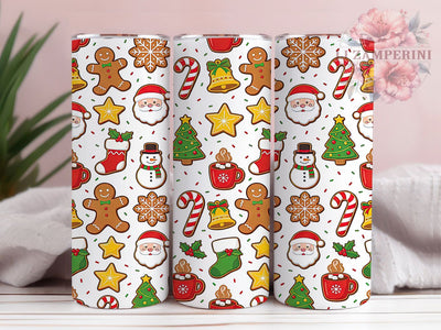 Christmas Cookie Pattern 20oz Tumbler, Christmas Cookie, Cookie Pattern, Christmas Cookie PNG, Cookie Tumbler, Christmas Tumbler, Cookie Pattern PNG, 20oz Tumbler Wrap Sublimation Li Zamperini 