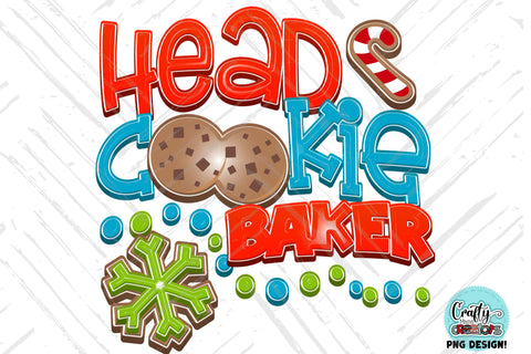 Christmas Cookie Png, Head Cookie Baker Sublimation SVG Crafty Mama Studios 