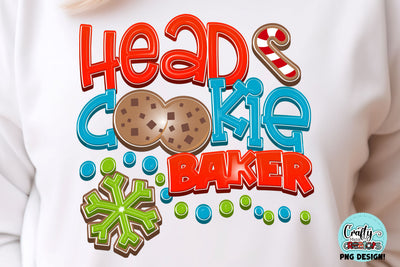 Christmas Cookie Png, Head Cookie Baker Sublimation SVG Crafty Mama Studios 