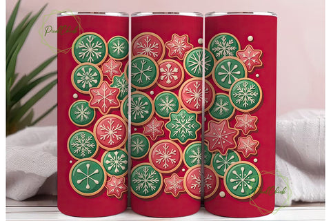 Christmas Cookie Tumbler Wrap Sublimation PixelChick 