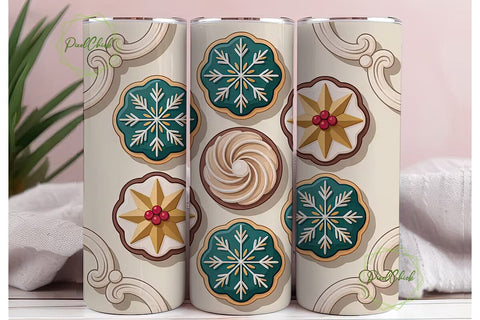 Christmas Cookies 20oz Tumbler Wrap Sublimation PixelChick 