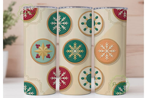 Christmas Cookies 20oz Tumbler Wrap Sublimation PixelChick 