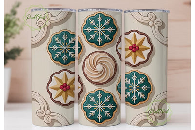 Christmas Cookies 20oz Tumbler Wrap Sublimation PixelChick 