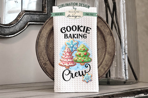 Christmas Cookies - Baking Kitchen Towel Sublimation PNG Sublimation Ewe-N-Me Designs 