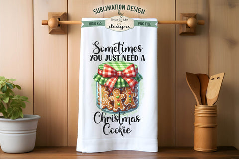 Christmas Cookies in Jars | Kitchen Towel Sublimation Designs Sublimation Ewe-N-Me Designs 