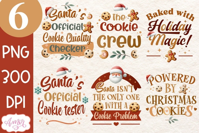 Christmas cookies sublimation BUNDLE | Cute Christmas PNG Sublimation Amorclipart 