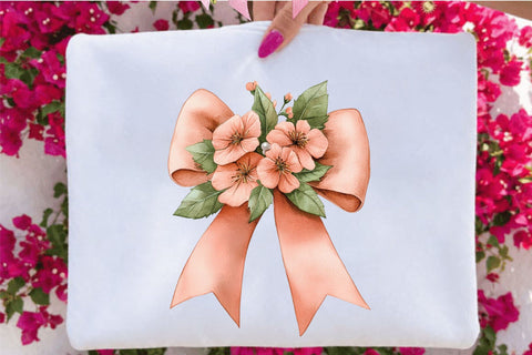 Christmas Coquette Bow Clipart PNG Bundle. Sublimation SVGArt 