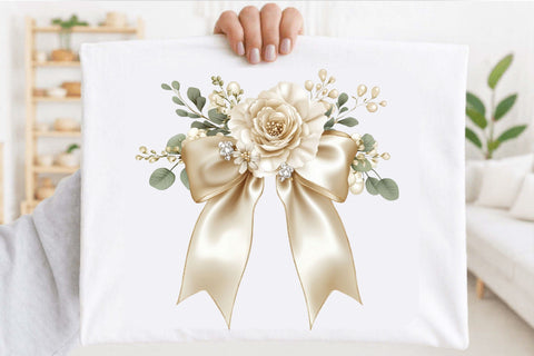 Christmas Coquette Bow Clipart PNG Bundle. Sublimation SVGArt 