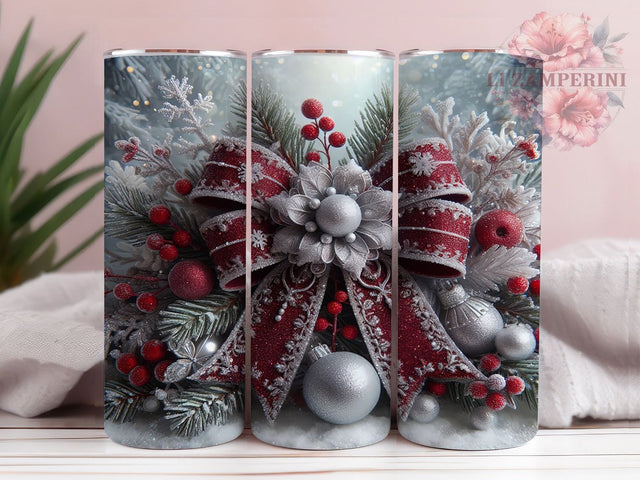 Christmas Coquette Bow Tumbler, Festive Holidays Sublimation Design, Coquette Bow Cup Art, 20oz Xmas Tumbler, Whimsical Bow Mug, Stylish Christmas Cup, Cozy Holiday Wrap Sublimation Li Zamperini 