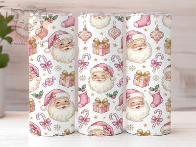 Christmas Coquette Pink Santa 20oz Tumbler, Pink Santa Coquette, Coquette Christmas, Pink Santa Tumbler, Coquette Santa PNG, Pink Christmas PNG, 20oz Tumbler Wrap, Girly Christmas PNG Sublimation Lara' s Designs 