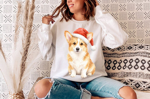 Christmas Corgi PNG SVG Pickled Thistle Creative 