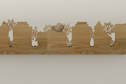 Christmas Countdown Advent Calendar Wood Cut Template SVG LaserCutano 