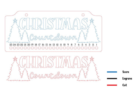 Christmas Countdown | Candy Cane Christmas Calendar SVG zafrans studio 