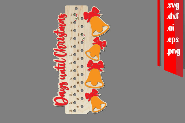 Christmas Countdown | Candy Cane Christmas Calendar SVG zafrans studio 