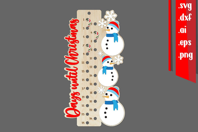 Christmas Countdown | Candy Cane Christmas Calendar SVG zafrans studio 