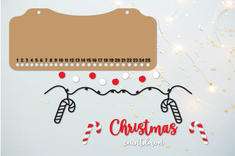 Christmas Countdown | Candy Cane Christmas Calendar SVG zafrans studio 