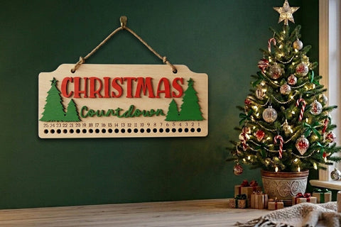 Christmas Countdown | Candy Cane Christmas Calendar SVG zafrans studio 