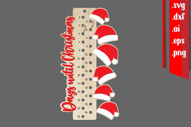 Christmas Countdown | Candy Cane Christmas Calendar SVG zafrans studio 