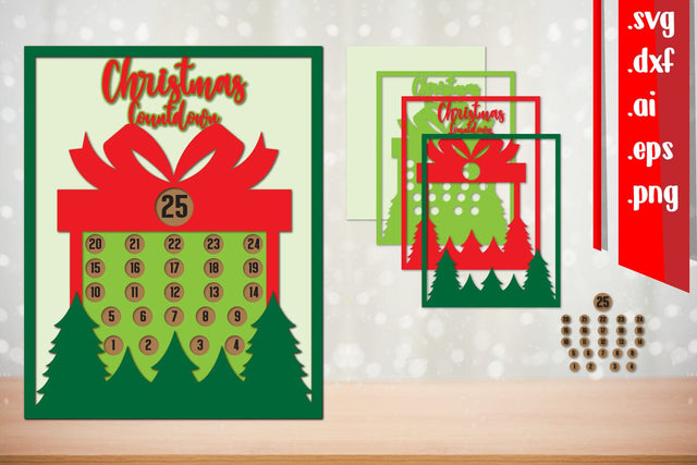 Christmas Countdown | Christmas Calendar SVG zafrans studio 