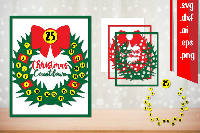 Christmas Countdown | Christmas Calendar SVG zafrans studio 