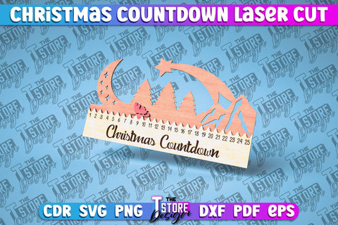 Christmas Countdown Laser Cut Bundle | Christmas Calendar | CNC Files SVG The T Store Design 