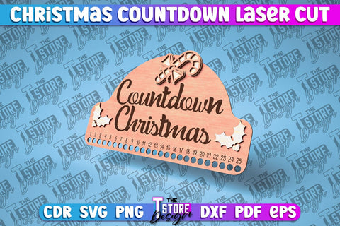 Christmas Countdown Laser Cut Bundle | Christmas Calendar | CNC Files SVG The T Store Design 