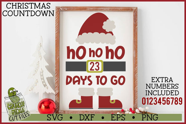 Christmas Countdown Santa Calendar SVG Cut File SVG Crunchy Pickle 