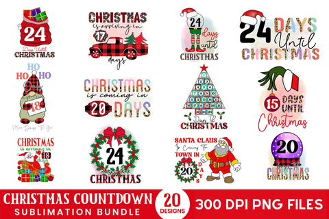 Christmas Countdown Sublimation Bundle Sublimation CraftLabSVG 