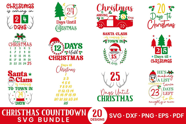 Christmas Countdown SVG Bundle SVG CraftLabSVG 