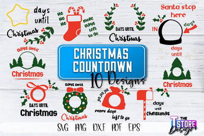 Christmas Countdown SVG Bundle | Winter Design | Christmas Ornament | SVG File SVG The T Store Design 