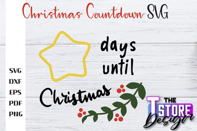 Christmas Countdown SVG | Winter Design | Christmas Ornament | SVG File SVG The T Store Design 