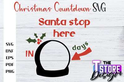 Christmas Countdown SVG | Winter Design | Christmas Ornament | SVG File SVG The T Store Design 
