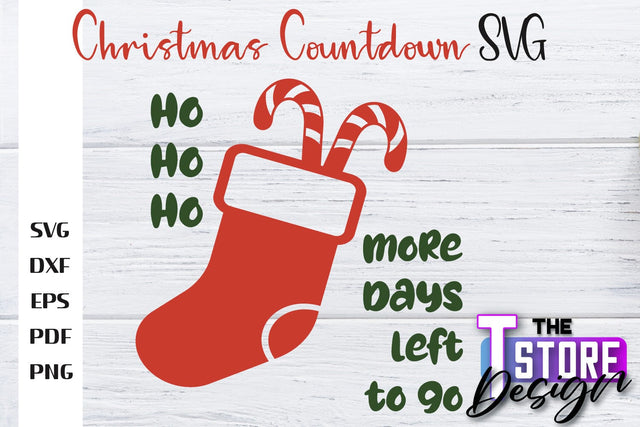 Christmas Countdown SVG | Winter Design | Christmas Ornament | SVG File SVG The T Store Design 
