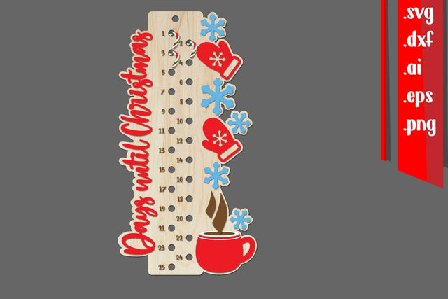 Christmas Countdown | Winter Christmas Calendar SVG zafrans studio 