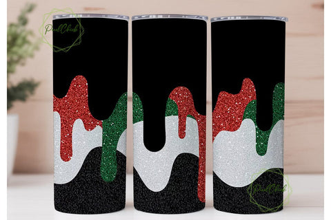 Christmas Cow Print 20oz Tumbler Wrap Sublimation PixelChick 