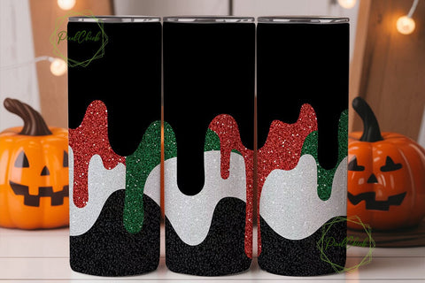 Christmas Cow Print 20oz Tumbler Wrap Sublimation PixelChick 